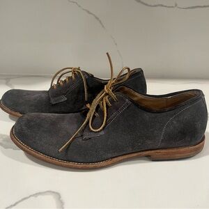 Frye Men's Gray Suede oxford Lace-Up Shoes‎ size 10 D casual dress shoes